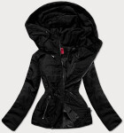 Černá prošívaná dámská bunda pro přechodné období model 15890441 - LHD Barva: odcienie czerni, Velikost: XXL (44)