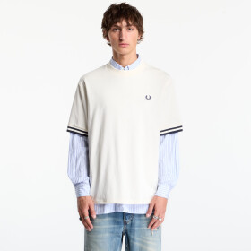 Tričko FRED PERRY Bold Tipped Tshirt Ecru XL