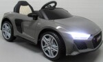 Mamido Elektrické autíčko Audi R8 Sport v šedom prevedení, EVA kolesami a koženým ovládačom