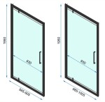 REA/S - Sprchová kabína Rapid Swing Brush Gold Dvere: 100 x Sprchová zástena: 90 KPL-02504