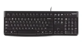 Logitech Media Keyboard K120 čierna / Klávesnica / USB / UK (920-002501)