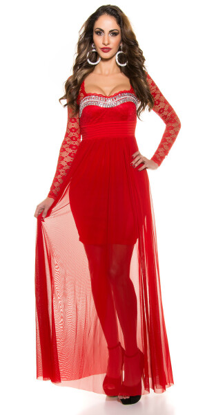 Red-Carpet-LookSexy Koucla evening dress with lace