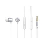 SWISSTEN Earbuds Dynamic YS-500 strieborno-biela / Slúchadlá s mikrofónom / 3.5mm Jack / 1.2m (51107002)