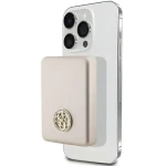 Guess 4G Strass Metal Logo MagSafe zlatá / Powerbanka / 5000 mAh / 15W bezdrôtové nabíjanie (GUPBM5AL4DMD)