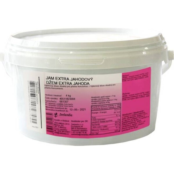 Jahodový džem extra Darinka 4kg - Zeelandia - Zeelandia