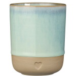 Ib Laursen Kameninový hrnček Heart Light Green Matt 190 ml