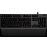 Logitech G513 čierna / herná klávesnica / US layout / kábel USB-A 2.0 / 1x USB-A 2.0 / RGB Lightsync / GX Brown Tactile (920-009330)