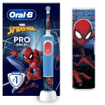 Oral-B Vitality PRO Kids Spiderman s puzdrom / Elektrická detská zubná kefka / oscilačné / 2 režimy / časovač (D103 Vitality Pro Sp)