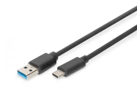 Digitus / USB kábel / USB-C (M) - USB-A (M) / USB 3.0 / 1 m / čierna (DB-300136-010-S)