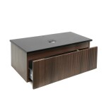 Kúpeľňová skrinka s doskou z umelého kameňa SAT Evolution 98x30x44, 8 cm orech mat SATEVO100NATK SATEVO100NATK