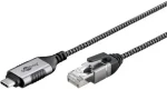 Goobay 74404 čierna/sivá / Redukcia USB-C na RJ-45 / 1 Gb/s / 3 m (74404)
