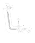 OMNIRES - CGS Sifón vaňový automat komplet biela lesk /BP/ TK104-PLUS-3.35+64-SBP