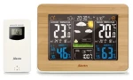 Alecto WS-1560 bambus / Meteostanica / bezdrôtové vonkajšie čidlo / dosah 100 m / displej 5,7" (WS-1560)