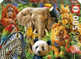 Educa Puzzle Koláž divokých zvierat