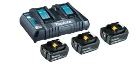 Makita 198458-6 štartovný set - nabíjačka amp; 3x aku / 18V / 5.0Ah / Li-ion (198458-6)