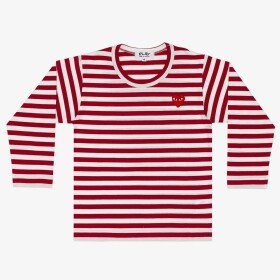 Comme des Garçons PLAY Kids Red Emblem Knit T-Shirt Red 4