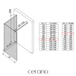 CERANO - Sprchová zástena Walk-in Onyx Corner Cube Ľ/P - 8 mm - hranatá vzpera - chróm, bronzové sklo - 100x70x200 CER-688321