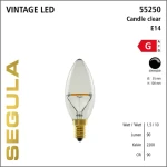 SEGULA LED Balancia číra / Žiarovka / E14 / 1,5 W (10W) / 90lm / 2200K / stmievateľná (55250)