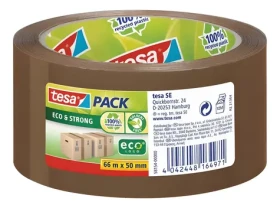 Tesa tesapack Eco Strong hnedá / Baliaca páska / PP / 50 mm x 66 m / do exteriéru aj interiéru (58154-00000-01)