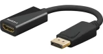 Goobay 67881 čierna / Redukcia DisplayPort - HDMI / DisplayPort 1.2 / pozlátené konektory / 0,1 m (67881)