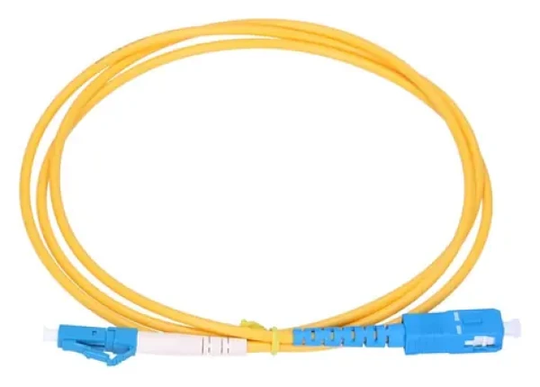 Extralink LC/UPC-SC/UPC žltý / Patchcord / Jednomódový / Simplex / G652D / 0,5 m