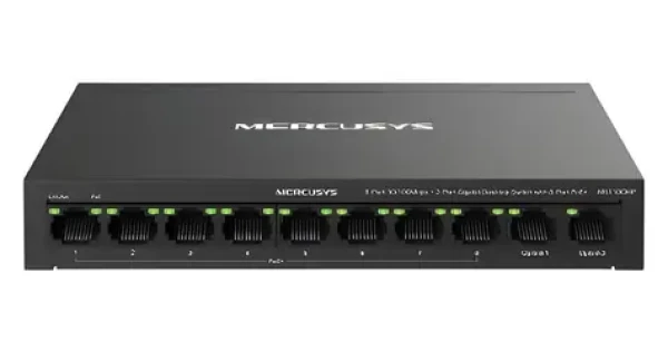 Mercusys MS110CMP / Switch / 8x FE PoE + / 2x GLAN uplink / 115W / Desktop (MS110CMP)