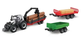 Bburago FARMLAND Set Traktor Valtra N174 s tromi prívesmi