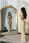 Soo Sexy! Koucla Galadress with XL Legslit BRONZE Einheitsgroesse