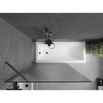 MEXEN/S - Next vaňová zástena FIX 100 x 150, prúžky, grafit metal 895-100-000-00-09-95