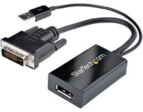 StarTech čierna / Adaptér DVI na DisplayPort / 1920x1200 / 60Hz (DVI2DP2)