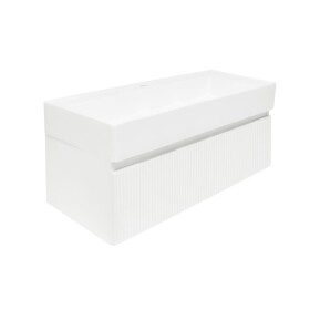 Kúpeľňová skrinka s umývadlom SAT Evolution 98x30x44, 8 cm biela mat SATEVO100WMU2 SATEVO100WMU2