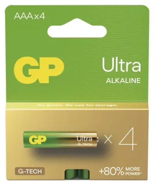 GP Ultra AAA / Alkalická batéria / LR03 / 4 ks (1013124100)