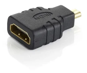 Equip microHDMI na HDMI čierna / Adaptér / pozlátené konektory (118915)
