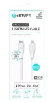 ESTUFF INFINITE (GRS) biela / Kábel / USB-C - Lightning / MFI / 3 m (ES602370)