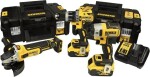 DeWalt DCK384P2T / Aku sada DeWalt DCD796 + DCF887 + DCG405 / 2x Aku 5.0 Ah / 2x Kufor / nabíjačka (DCK384P2T)