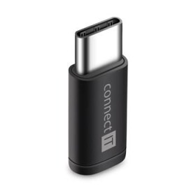 CONNECT IT Wirez adaptér USB-C - Micro-USB čierna (CFF-0070-BK)