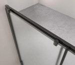 CERANO - Sprchovací kút Varone LINE Ľ/P - 6 mm - čierna matná, mliečne sklo - 110x70 - posuvný CER-DY505-90194