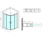 GELCO - SIGMA SIMPLY BLACK štvrťkruhová sprchová zástena 900x900, R550, číre sklo GS5590B