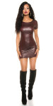 Sexy KouCla Wetlook Mini dress with 2Way Zip BORDEAUX Einheitsgroesse