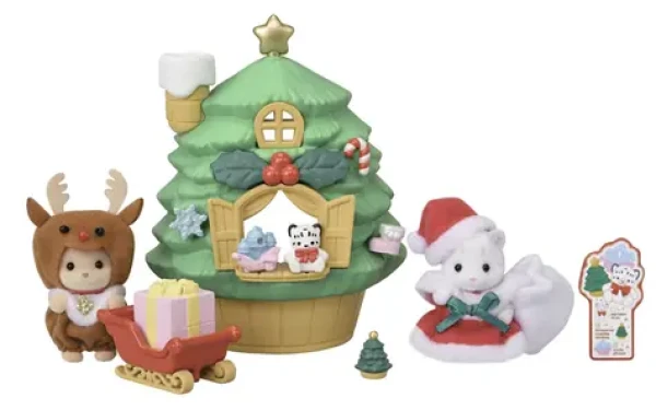 Sylvanian Families Domček s vianočným stromčekom a baby figúrky