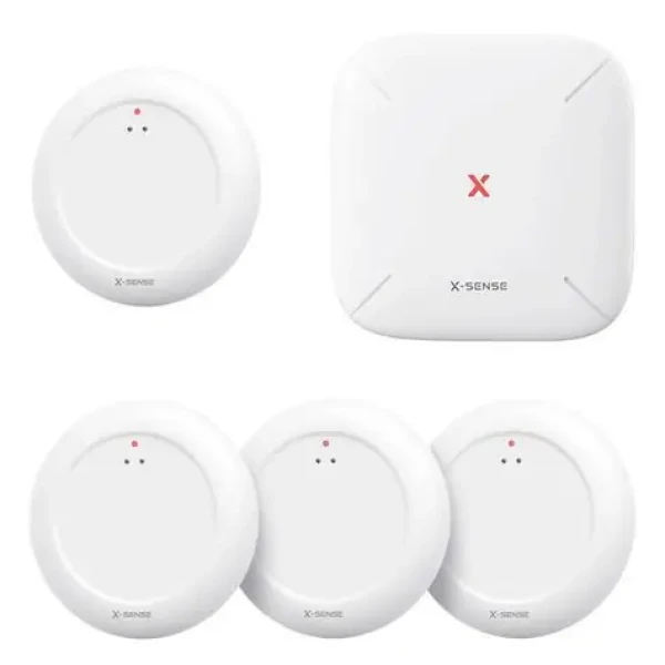 X- Sense SWS0A41 / Senzor úniku vody / základňová stanica + 4X senzor / Wi-Fi / dosah 500 m / IP67 (xs0a41)