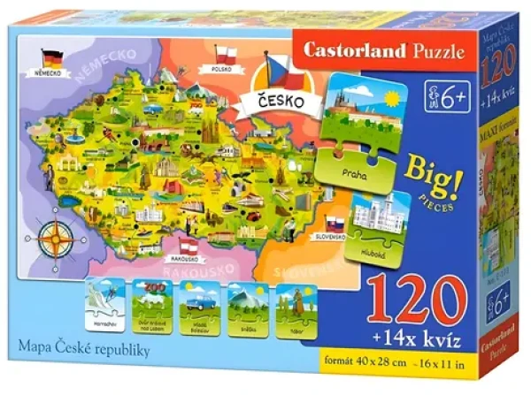 Castorland Puzzle Mapa České republiky