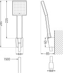 MEXEN/S - Royo R45 Set umývadlové a vaňové batérie s príslušenstvom, chróm 72203R45-00