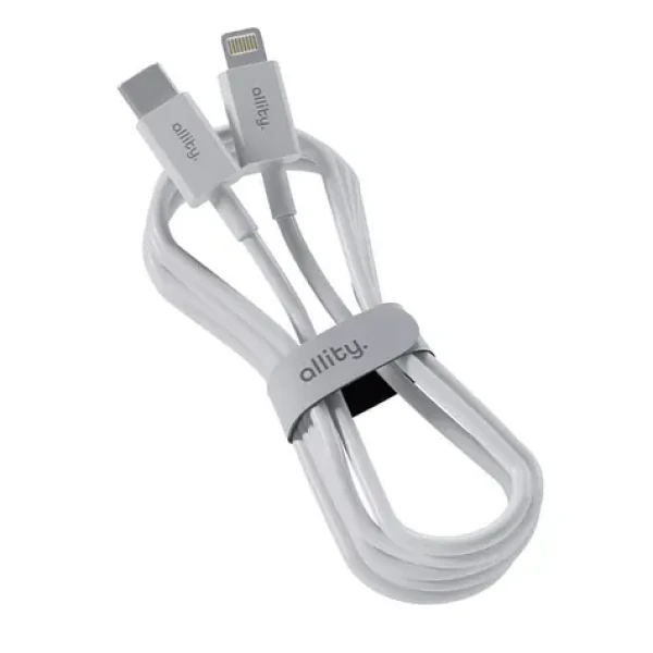 Allity AUC-03 Dátový kábel USB-C/Lightning 1m 27W biela (DATUSBC27WALL01WH)