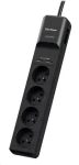 CyberPower P0420SUD0-FR čierna / Prepäťová ochrana / 4 zásuvky / vypínač / 2x USB / 1.8 m (P0420SUD0-FR)