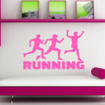 Veselá Stena Samolepka Running Farba: bílá, Veľkosť: 100 x 77 cm