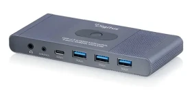 Digitus Coreline / KVM switch / USB-C + HDMI / 2 porty / 4K 60Hz / USB 3.0 húb (DS-12855)