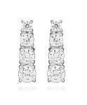 Silver Cat Elegantné visiace náušnice s kubickými zirkónmi SC577