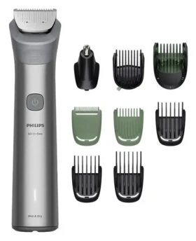 Philips Multigroom series 5000 MG5931/15 svetlo šedá / Zastrihávač / 10 v 1 / vodeodolný / 120 min prevádzky (MG5931/15)