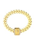 Guess Štýlový pozlátený náramok Lion King JUMB05005JWYG 19 cm